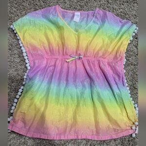 4/5 Swim cover up Irridesent shimmer rainbow ombre